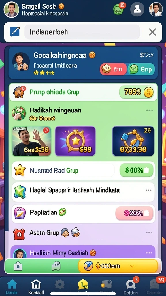harapan777 - Tampilan utama aplikasi dengan berbagai menu permainan.