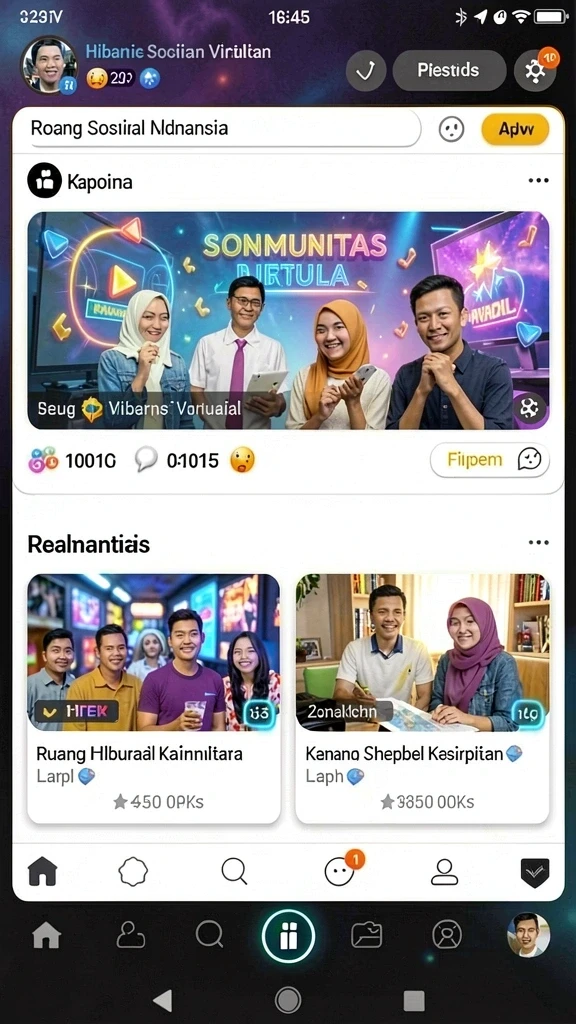 mami188 - Pengguna dapat berinteraksi dengan pemain lain dalam permainan.